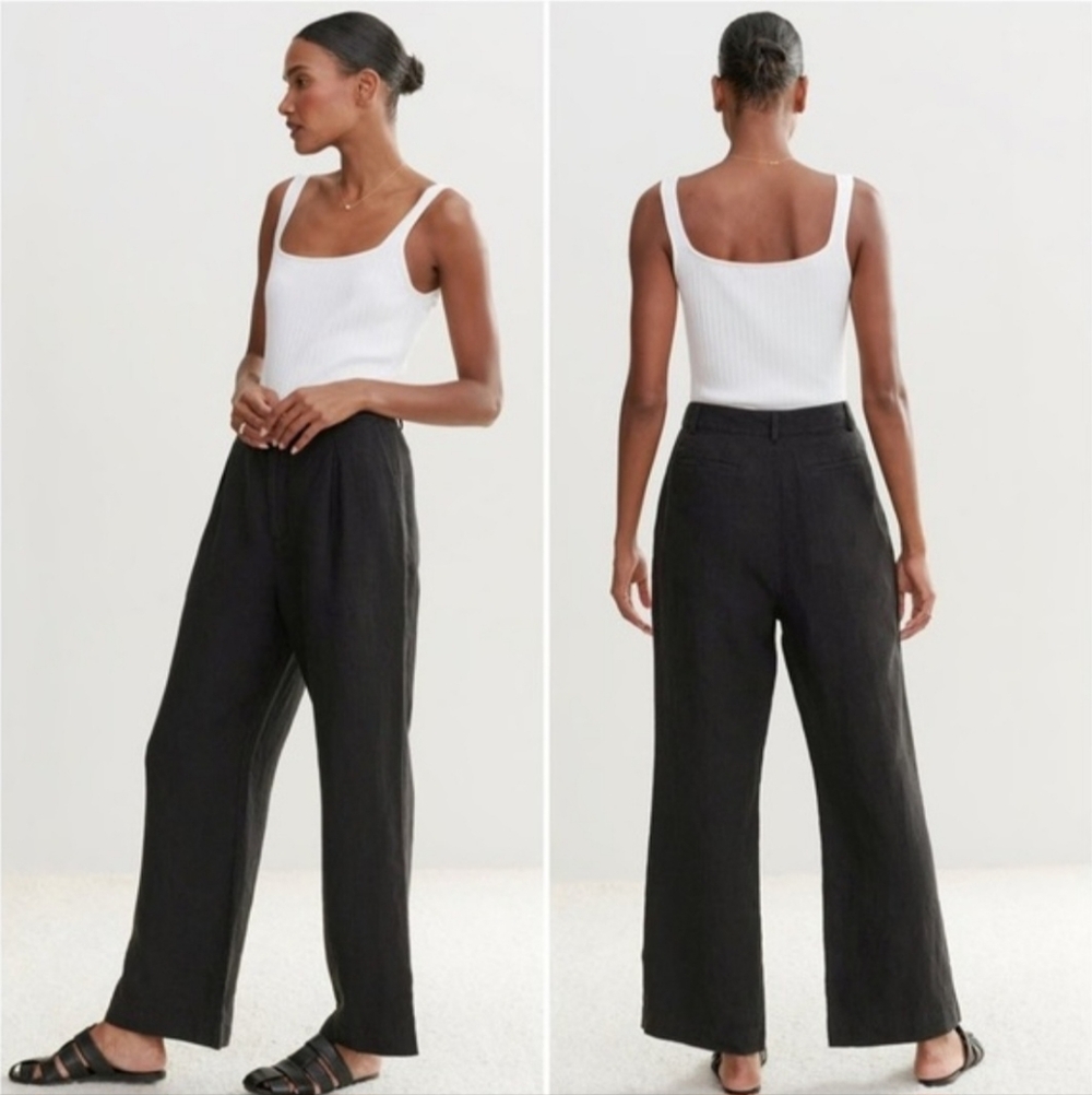 Jenni Kayne Black Wide Leg Trouser Pants Size 0